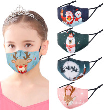 Kids Christmas Washable Face Mask, Fashion Christmas Print Santas' Deer Kids Toddler Winter Warm Face Party Mask